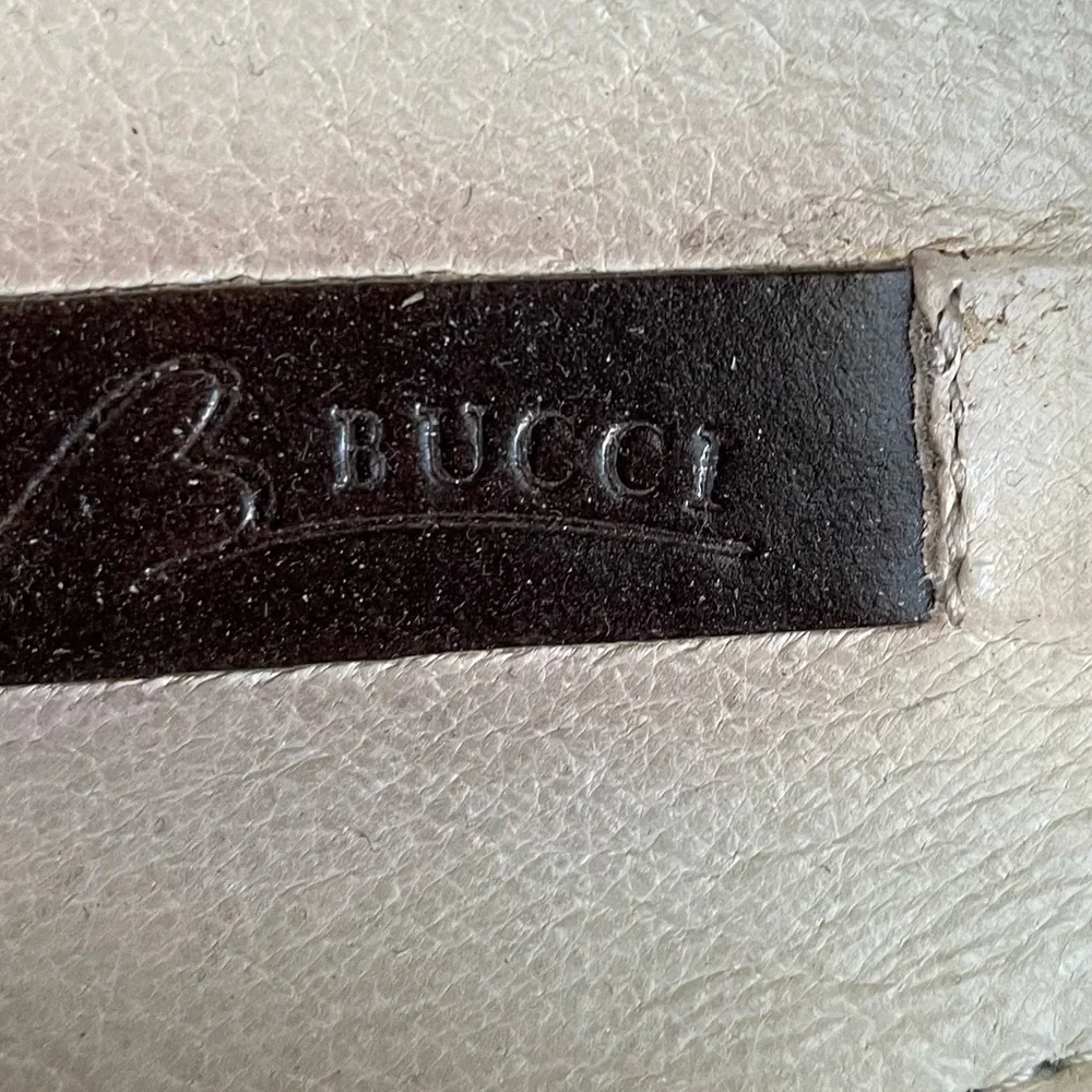 BUCCI HORSEBIT LOAFERS Size 9.5 Dark Brown with Silver Hardware